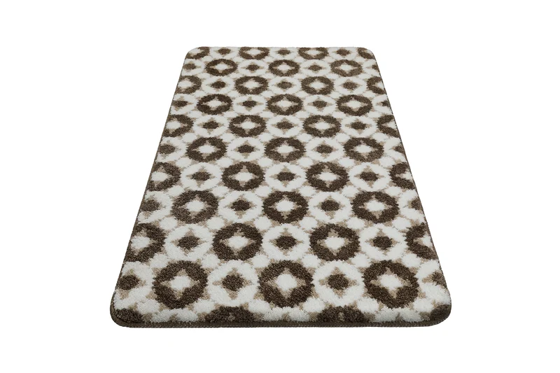Badteppich Weiß Beige Braun "J&J" WECONhome Basics