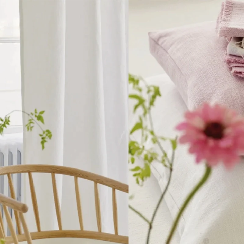 Tortona – blickdichter Vorhang nach Maß aus weicher Baumwoll-Leinen-Mischung strukturiert