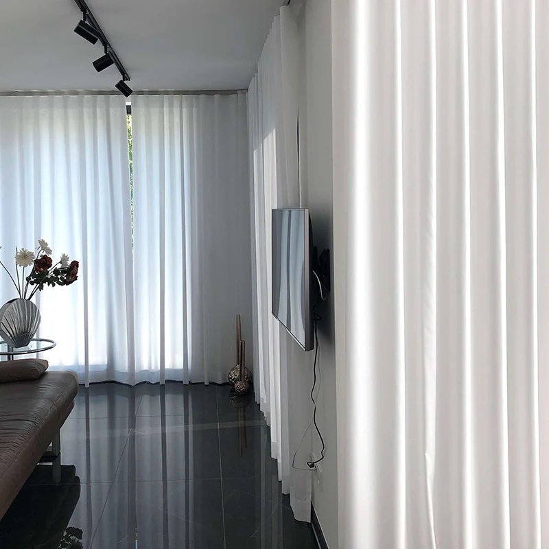 Creme – blickdichter moderner Vorhang nach Maß mit glatter Oberfläche Farben: weiß creme