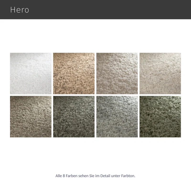 Hero – luxuriöser Teppich nach Maß mit extrem softer Haptik voluminös eckig rund