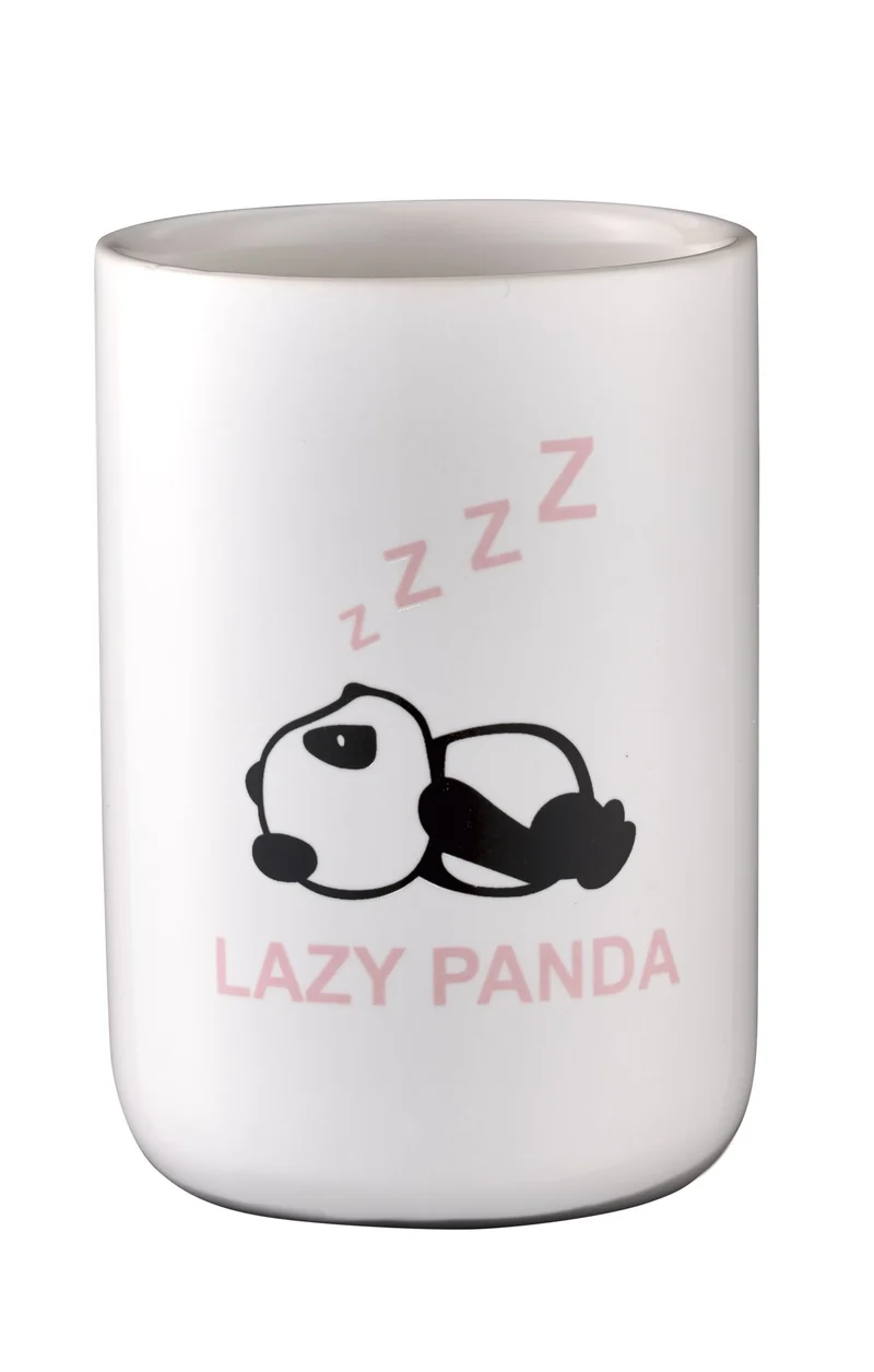 Zahnputzbecher PANDA Schwarz-Weiß