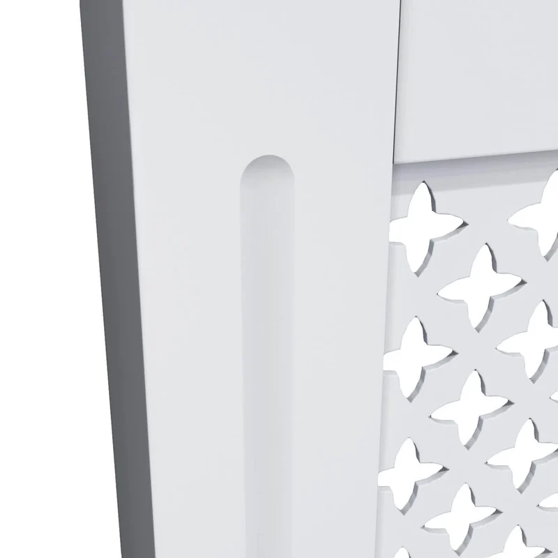 SONNI Heizkörperverkleidung Abdeckung Heizungsverkleidung weiß mit Kreuzgitter für Wohnzimmer Flur Diele B1120 x T190 x H815 mm
