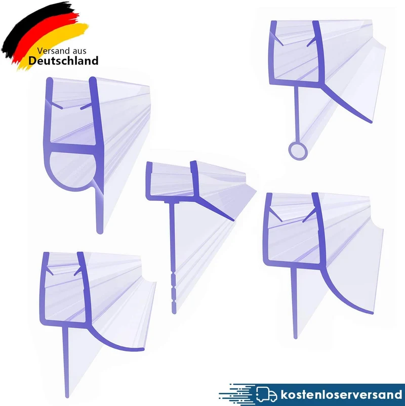 SONNI Duschdichtung Ersatzdichtung Wasserabweiser Dichtprofil Seal Serie
