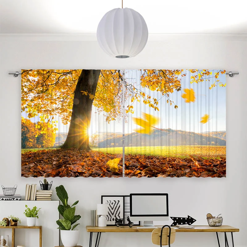 Vorhang Motiv "Baum Wiese Herbst"