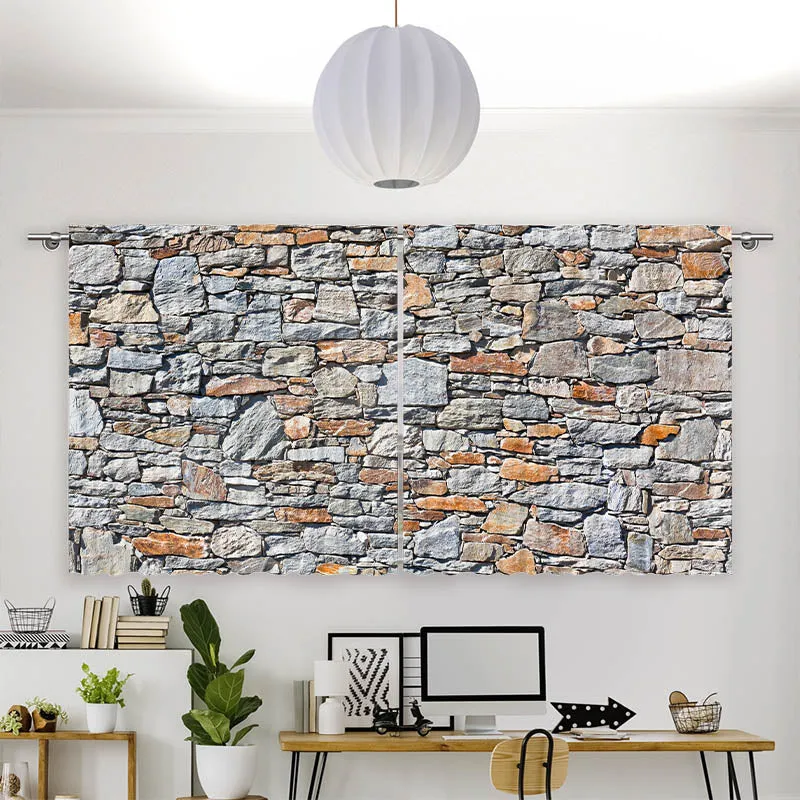 Vorhang Motiv "Natursteinmauer"