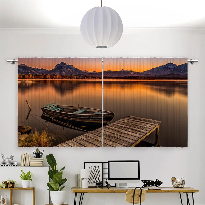Vorhang Motiv "Abendstimmung am Hopfensee"