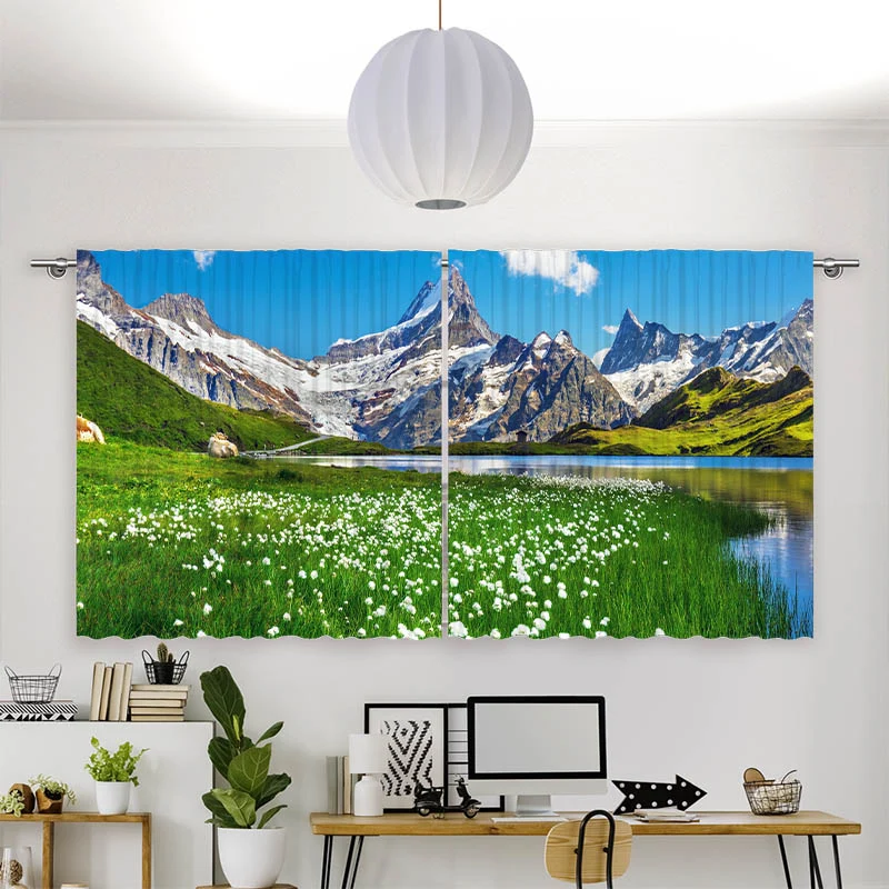 Vorhang Motiv "Schweizer Alpen Bachalpsee"