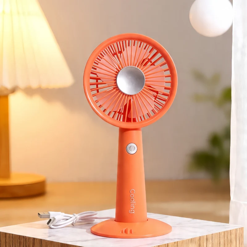 Dame Bærbar håndholdt ventilator med LED-belysning og dyre-design Luvikno