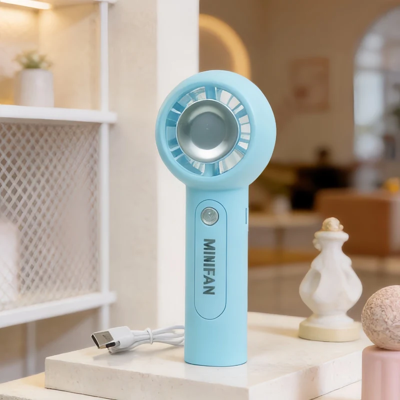 Dame Bærbar Håndvifte med innebygd LED-lys og ergonomisk design Luvikno