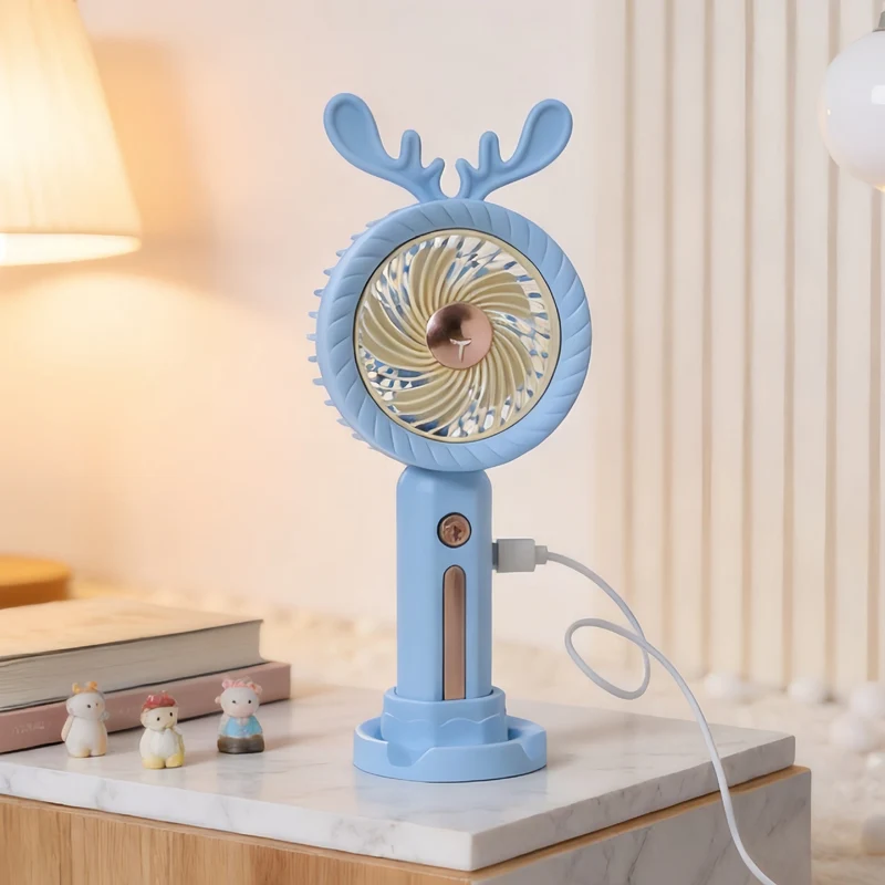 Dame Bærbar Håndvifte med Kreativ Gevirdesign Luvikno