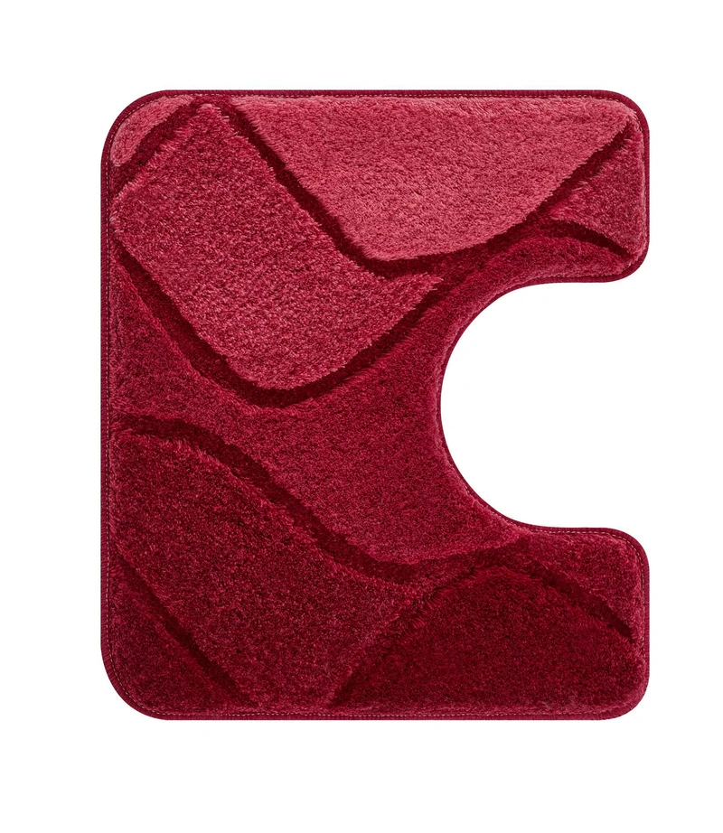 WC-Vorleger FIONA Bordeaux 55 x 50 cm mit Ausschnitt