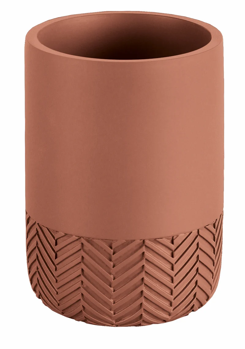 Zahnputzbecher HERRINGBONE Terrabraun