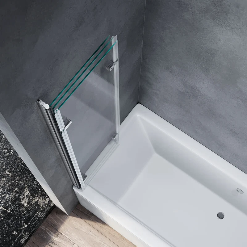 SONNI faltbare Duschwand aus hochwertigem Material lässt sich platzsparend an die Wand klappen, perfekt für kleines Badezimmer.