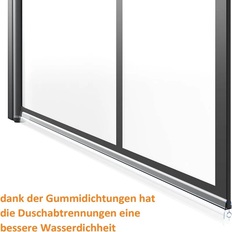 SONNI Duschwand für Badewanne mit schwarzem Gitterdesign NANO-GLAS Badewannenaufsatz faltbar 80x140 cm(BxH) Duschabtrennung Badewanne