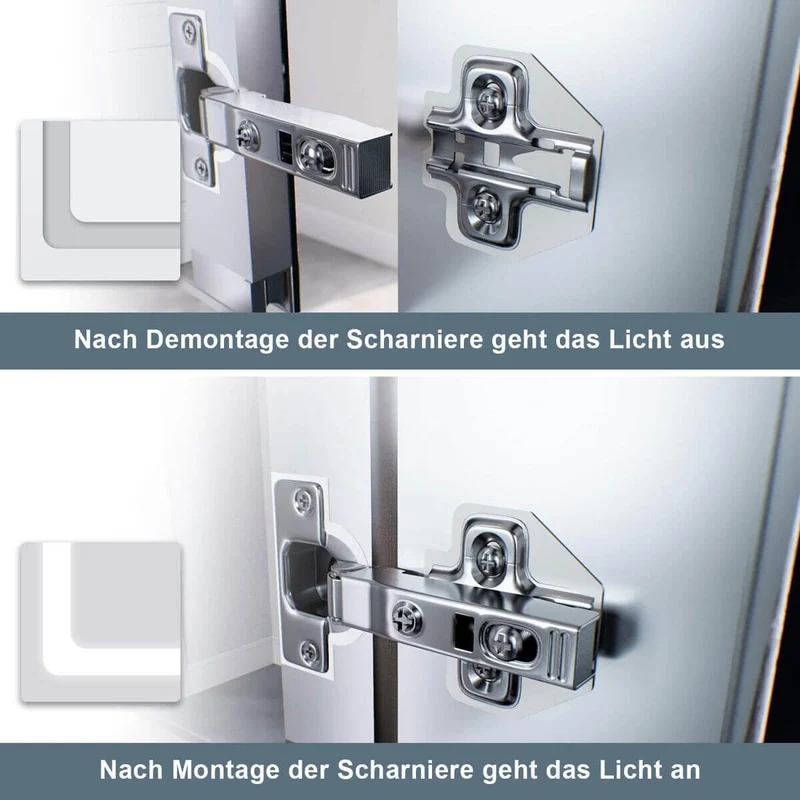 SONNI LED Spiegelschrank mit Beleuchtung 50 × 70cm Aluminium beschlagfrei Kabelloses Scharnier Design, Badezimmerschrank mit Spiegel und Steckdose für Badezimmer IP44 wasserdiht