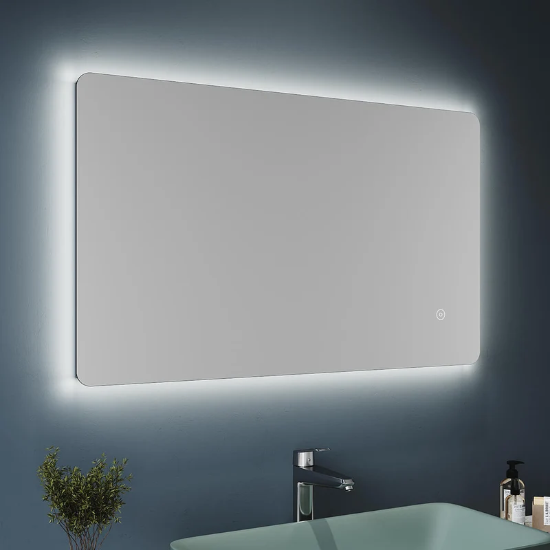 SONNI Badezimmer LED Spiegel Badspiegel mit Beleuchtung Touchschalter 100x60cm GTBM0816