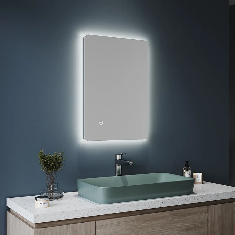 SONNI Badezimmer LED Spiegel Badspiegel mit Beleuchtung Touchschalter 100x60cm GTBM0816