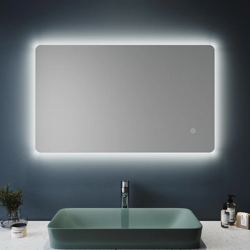 SONNI Badezimmer LED Spiegel Badspiegel mit Beleuchtung Touchschalter 100x60cm GTBM0816