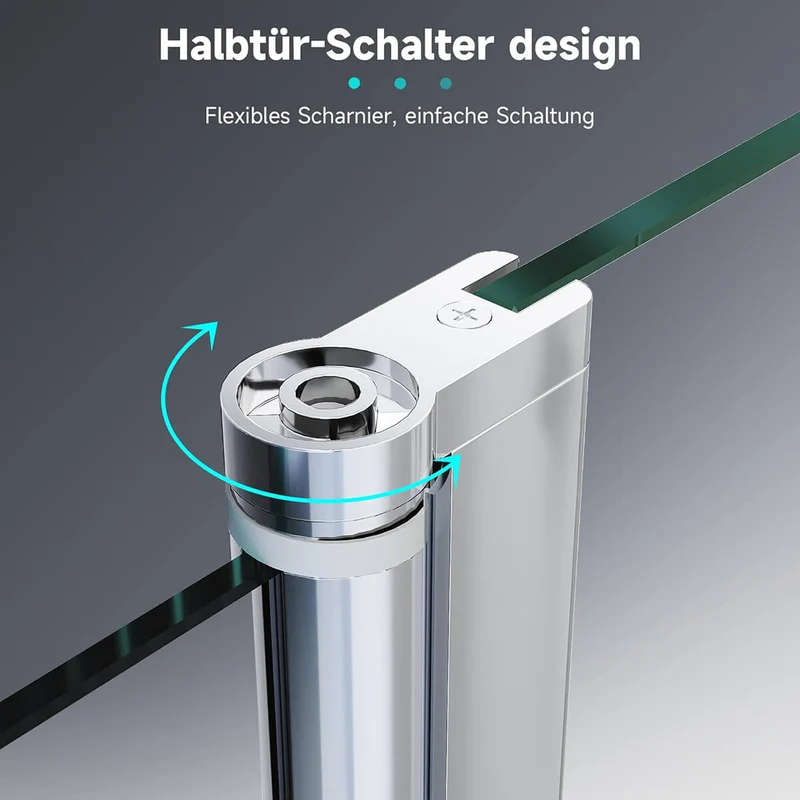 SONNI Walk In Dusche Duschabtrennung Duschwand Nano Beschichtung Klarglas Mit 30cm schwenkbarer Seitenteil