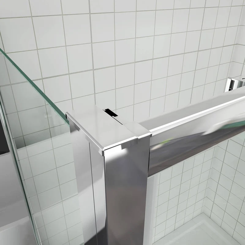 SONNI Duschkabine Eckeinstieg Schiebetür mit Seitenwand 100-170cm Höhe 185cm