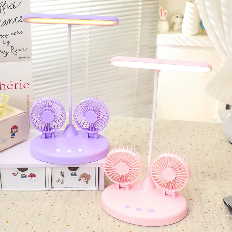 Dame Multifunksjonell bordlampe med integrerte vifter Luvikno