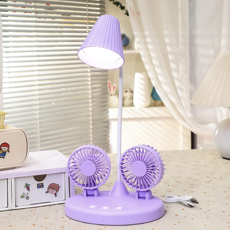 Dame Multifunksjonell bordlampe med integrerte vifter Luvikno
