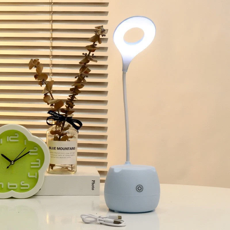 Dame LED skrivebordslampe med fleksibel arm Luvikno