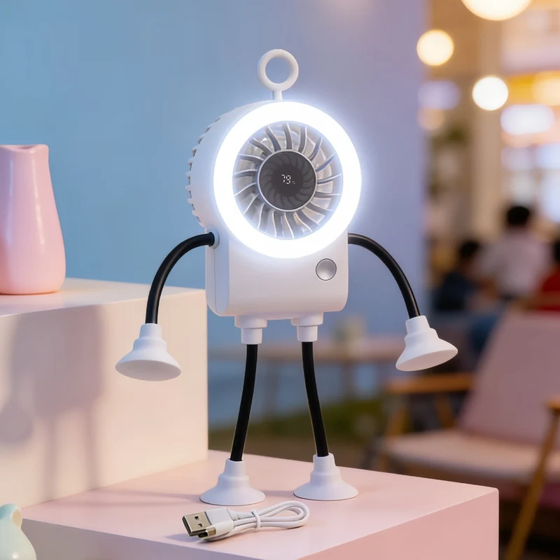 Dame Kreativ Bordvifter med LED-belysning og fleksibel feste Luvikno