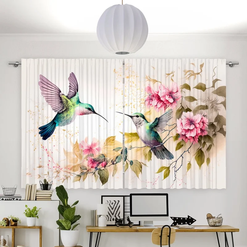 Vorhang Motiv "Kolibri Gemalt"