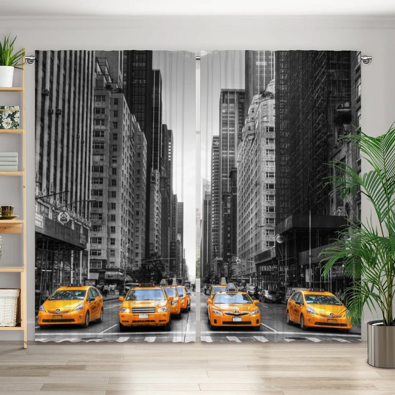 Vorhang Motiv "New York Taxi"