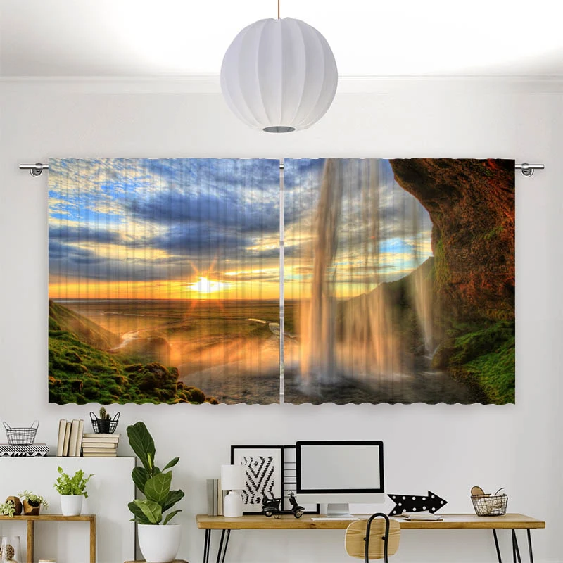 Vorhang Motiv "Seljalandfoss Wasserfall"