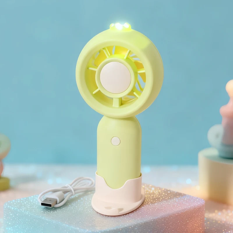 Dame Håndholdt Vifte med LED-lampe Luvikno