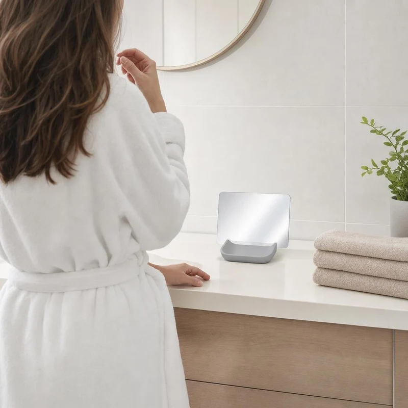 Kosmetikspiegel TRAY MIRROR Platinfarben