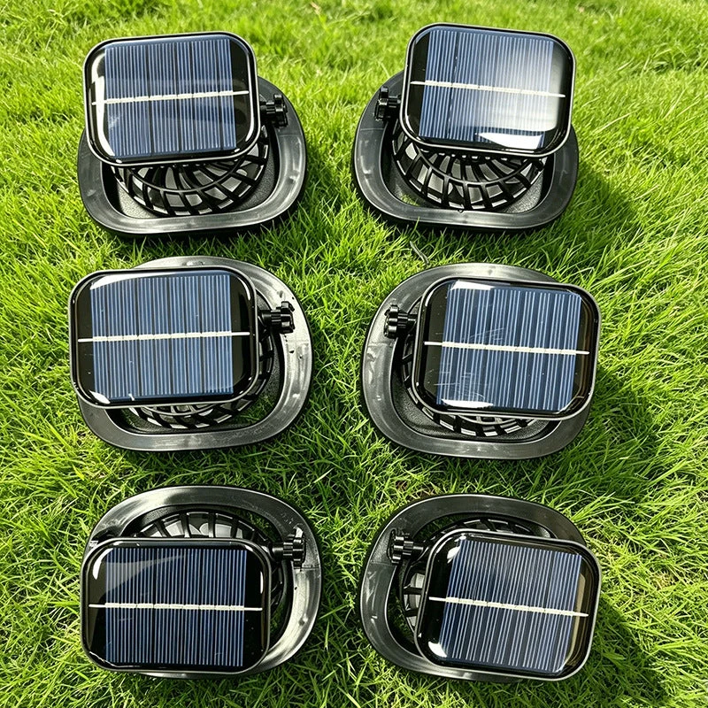Unisex nan tragbar solardrevet mini-vifte med integrert solcellepanel Luvikno