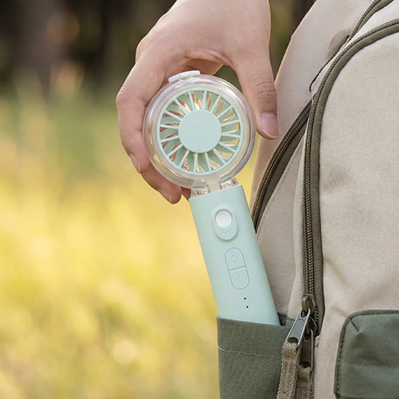Unisex nan tragbarer Mini-Ventilator med spraytåke funksjon og USB-batteri Luvikno