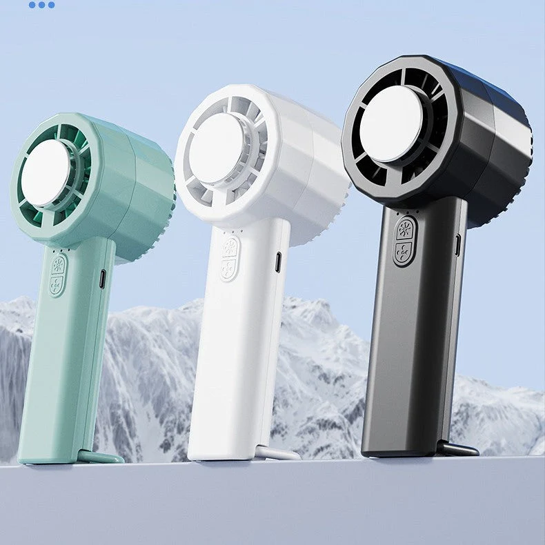Unisex nan tragbarer Mini-Håndvifte med USB-C ladekontakt og integrert sprøytesky-funksjon Luvikno