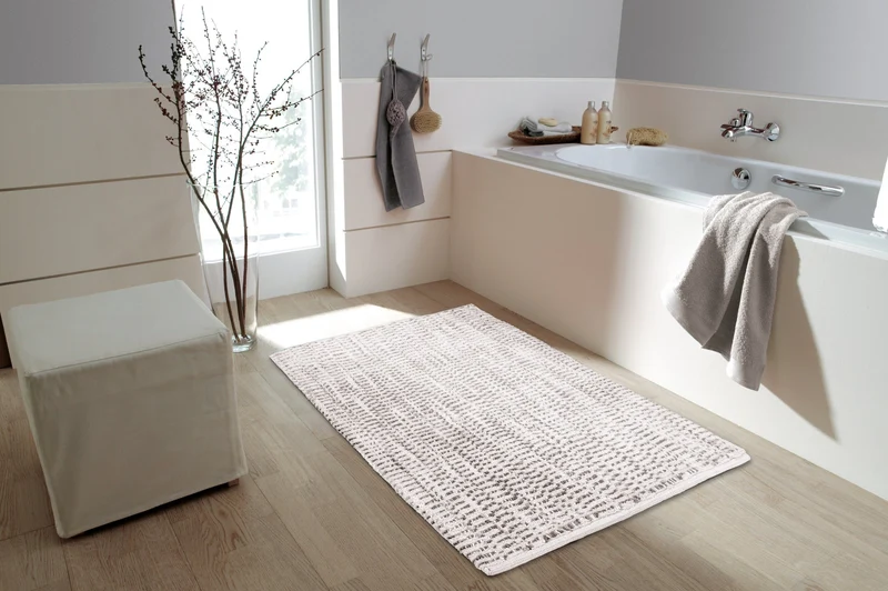 Badteppich SWAY Platinfarben 60 x 100 cm