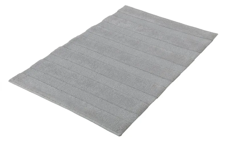 Badteppich TIKKA Silbergrau 70 x 120 cm