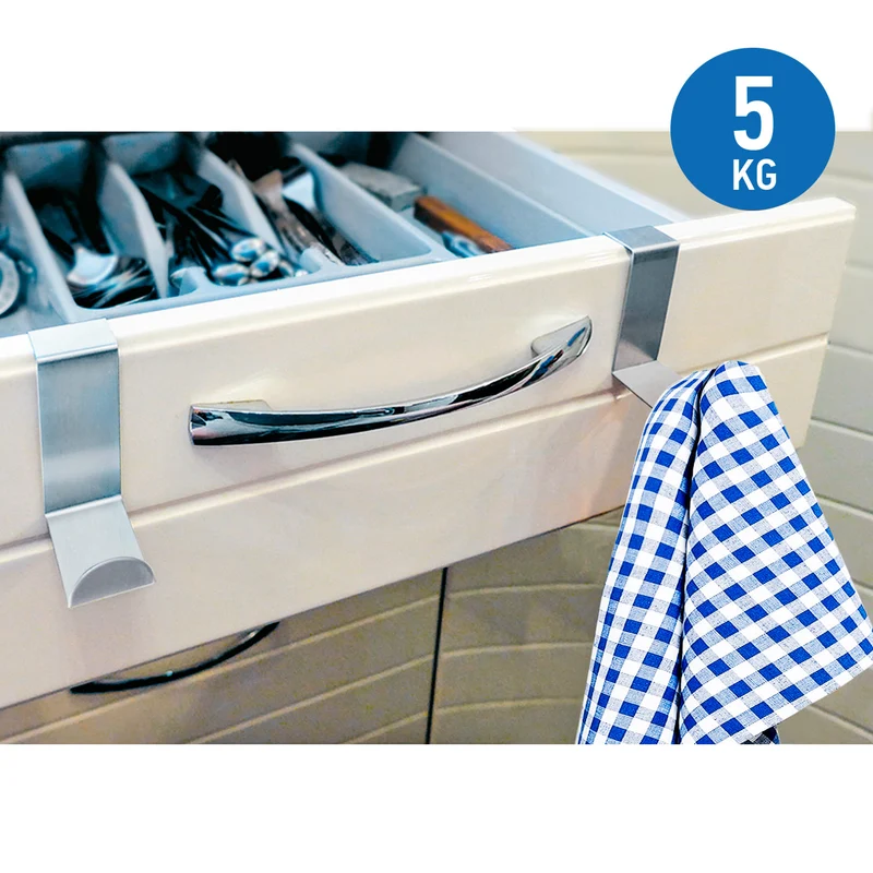 Tatkraft Seger – Türhaken zum Einhängen aus Edelstahl, 6er- oder 10er-Set, für 18 oder 40 mm starke Türen