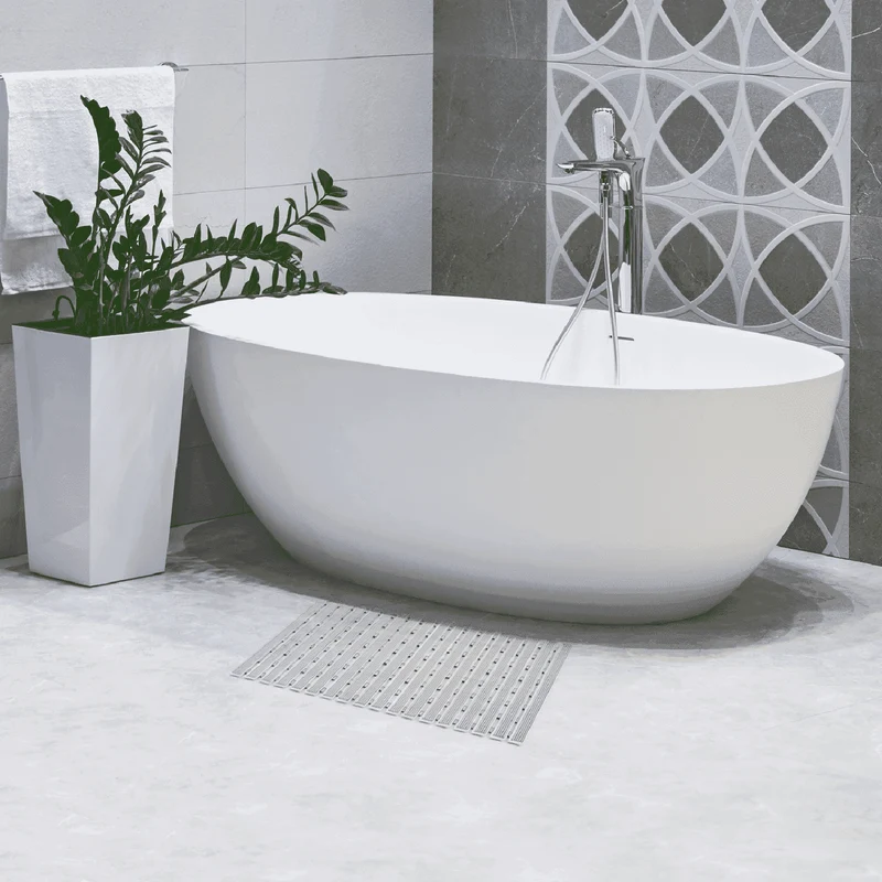 Tatkraft Bond Beige – Rutschfeste Dusch- und Badewannenmatte mit 114 Saugnäpfen, 62 × 40 cm, Beige.