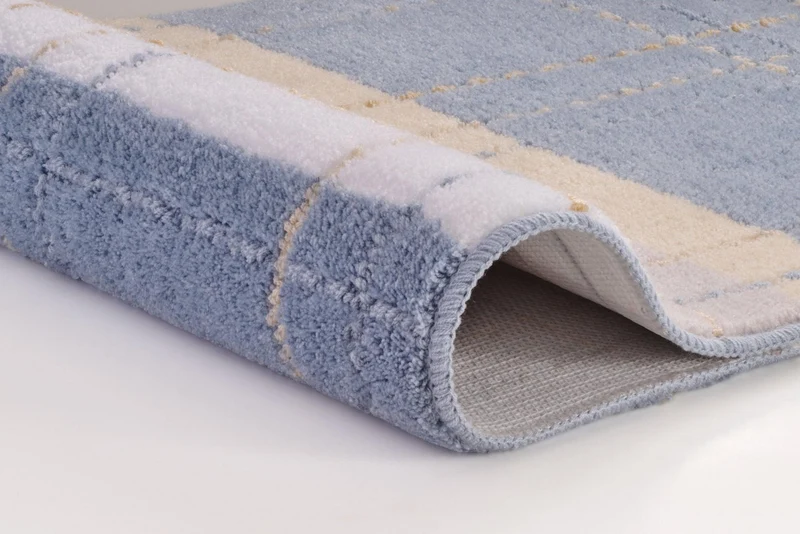 Badteppich KARA Stahlblau 70 x 120 cm