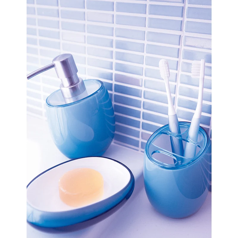 Tatkraft Repose Blue – Zahnputzbecher aus mehrschichtigem Acryl.