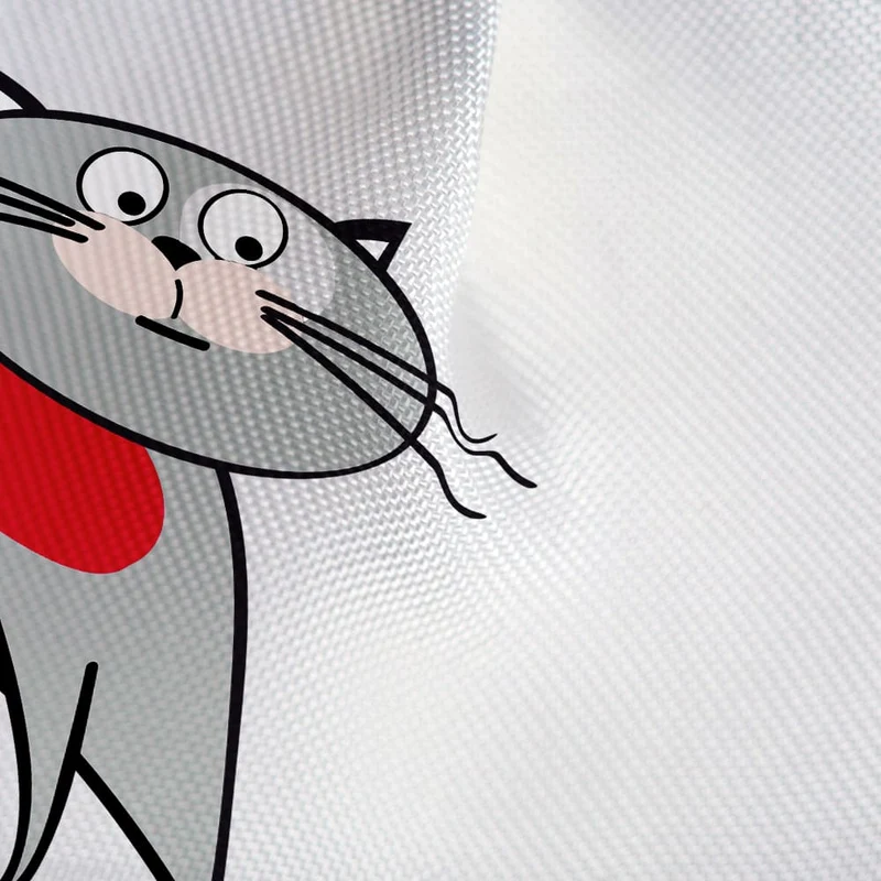 Tatkraft Funny Cats - Duschvorhang, Duschvorhang Badewanne, Duschvorhang Textil, Duschvorhang Modern, 12 Vorhangringen, Textil Polyester, 180x180cm