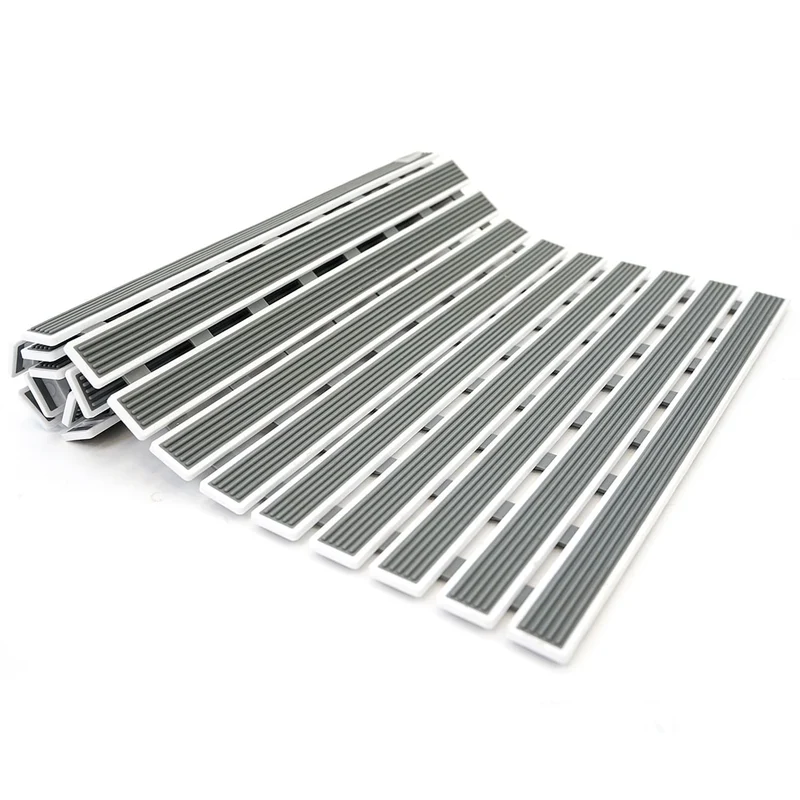 Tatkraft Bond – rutschfeste Duschmatte, 60 × 40 × 0,5 cm, mit 126 Saugnäpfen und Ablauföffnungen, PVC, Schwarz