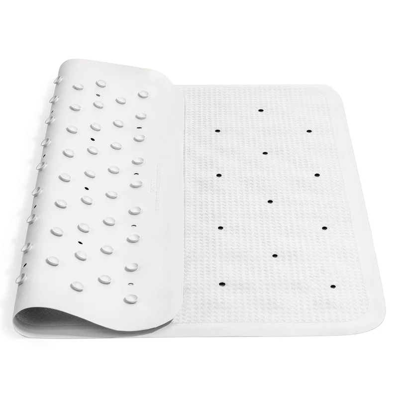 Tatkraft Fine - Rutschfeste Duschmatte, mit 145 Saugnäpfe, 55x55 cm, Duschmatte Rutschfest für Senioren, Duscheinlage Quadratisch, Gummi, Weiß