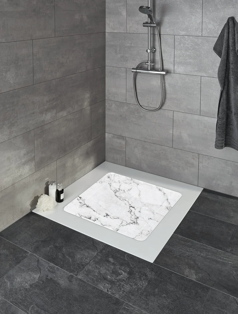 Duscheinlage MARBLE Anthrazit 55 x 55 cm