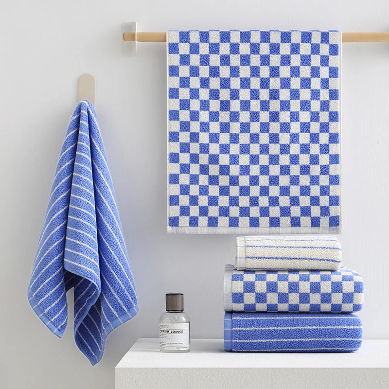 Damer Elegant Frotté Håndkle med Stripemønster Luvikno