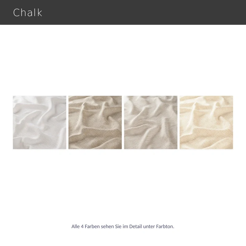 Chalk – hochwertiger Leinenoptik Vorhang halbtransparent nach Maß mit natürlicher Struktur