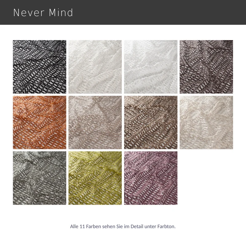 Never Mind – transparenter Design-Vorhang nach Maß mit moderner grober Netzoptik