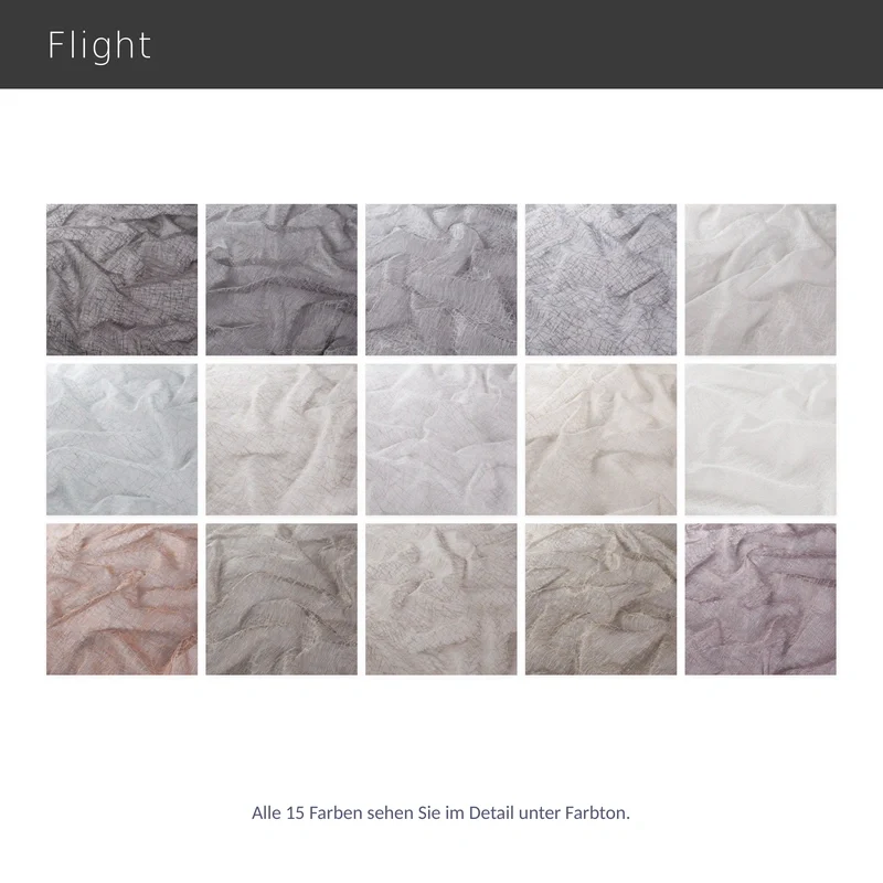 Elegantes halbtransparentes Raffrollo Flight – grafische Netzstruktur Design nach Maß